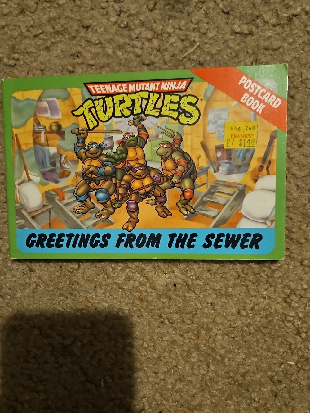 Teenage Mutant Ninja Turtles 'Greetings From The Sewer' Postcard Book - Green